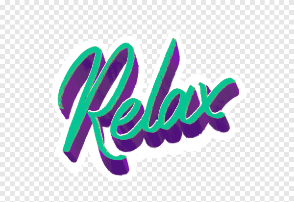 Надпись релакс на прозрачном фоне