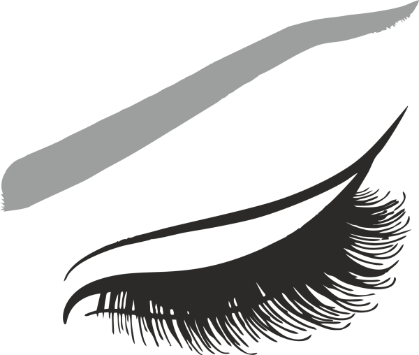 Ресницы на белом фоне