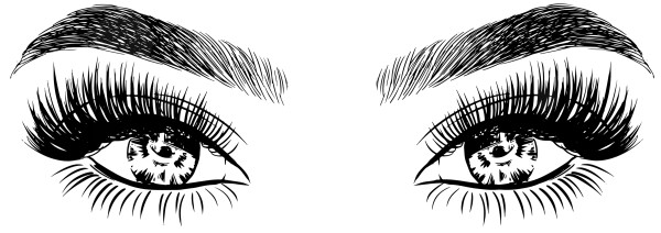 Брови на белом фоне