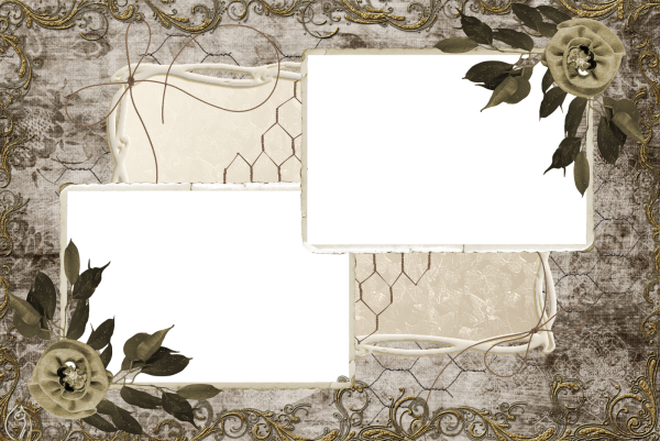 Винтажные рамки для коллажа