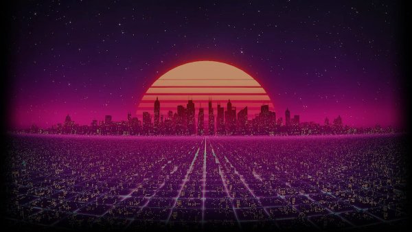 Synth City Screensaver by visualdon (10 hours)