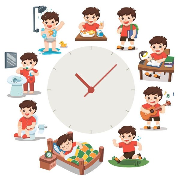 Распорядок дня рисунок
