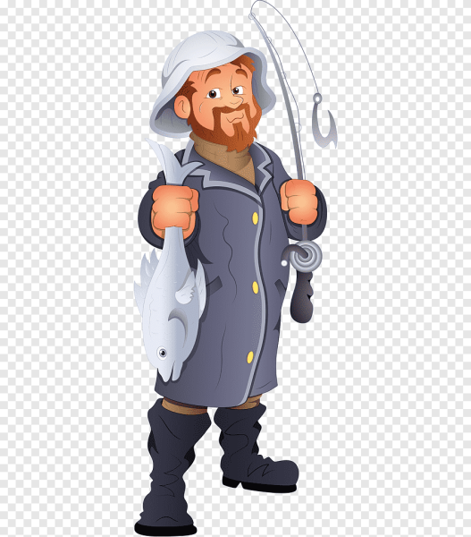 Рыбак мультяшный