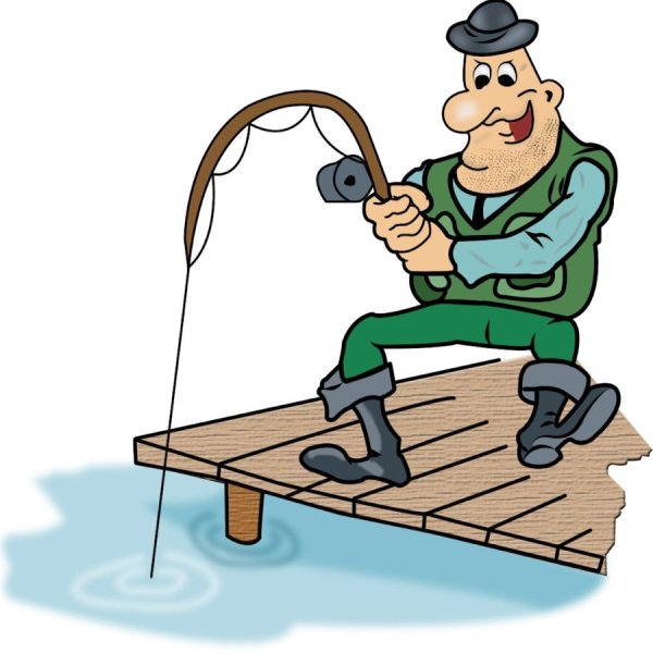 Рыбак мультяшный