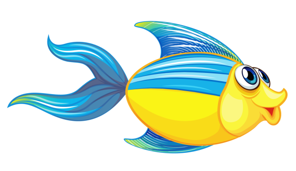 Рыбки на белом фоне мультяшные