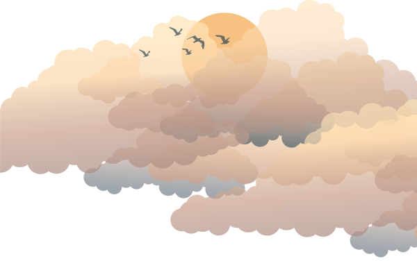 Акварельное облако без фона