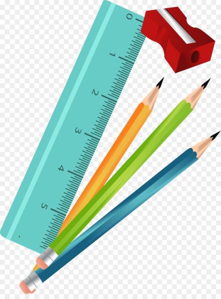 Линейка и карандаш