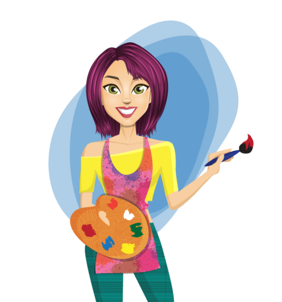 Девушка художник