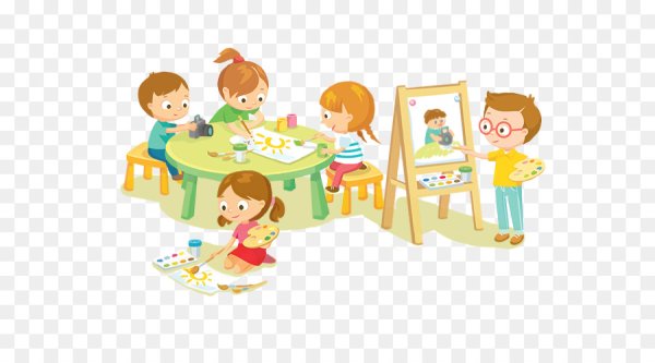 Дети в детском саду рисунок
