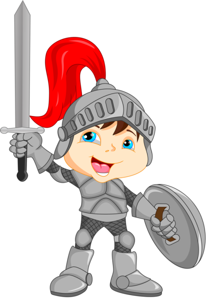 Изображение мальчика в рыцарских доспехах