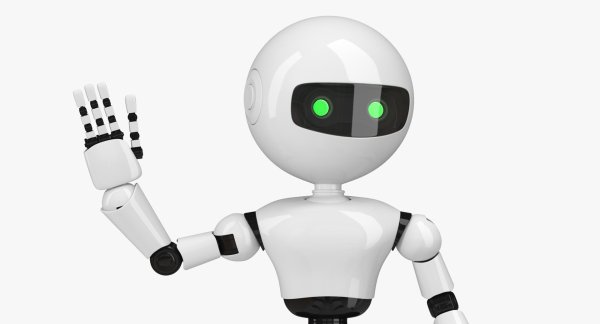 Робот на белом фоне