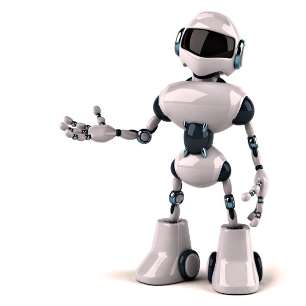 Робот на белом фоне