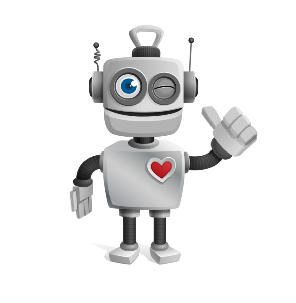 Робот на прозрачном фоне