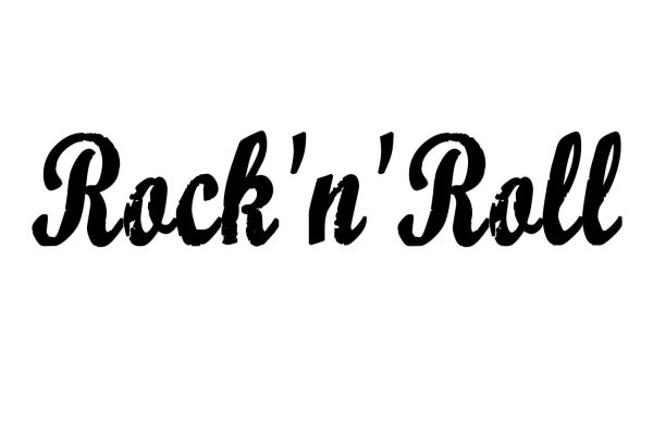 Тату рок-н-ролл надпись