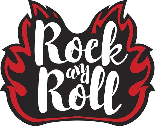 Красивая надпись рок-н-ролл
