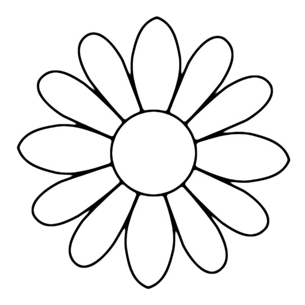 Ромашка трафарет для вырезания