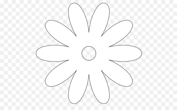 Трафарет ромашки