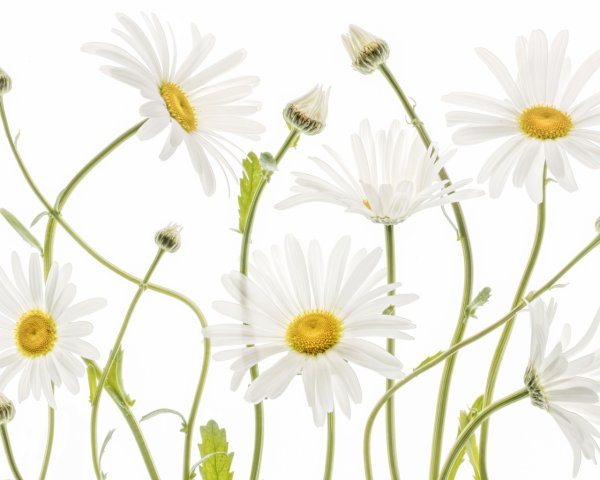 Ромашка картинка на белом фоне