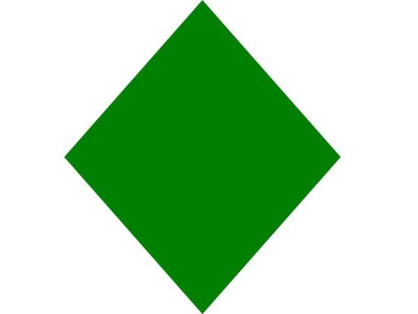 Зеленый ромб