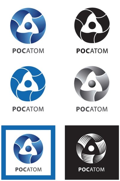 Росатом логотип белый