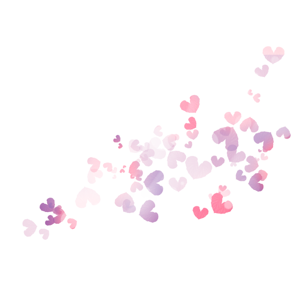 Нежно сиреневые сердечко на белом фоне