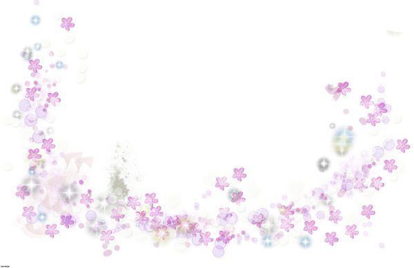 Фон с цветами на прозрачном фоне