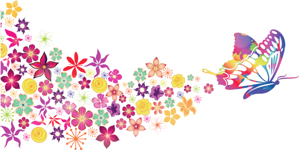 Бабочки цветочки вектор