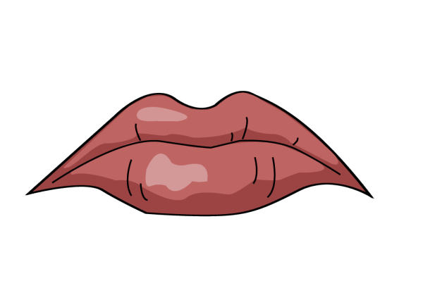 Грустный мультяшный рот