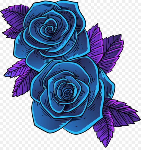 Синяя роза арт