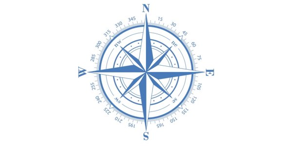 Компас на карте