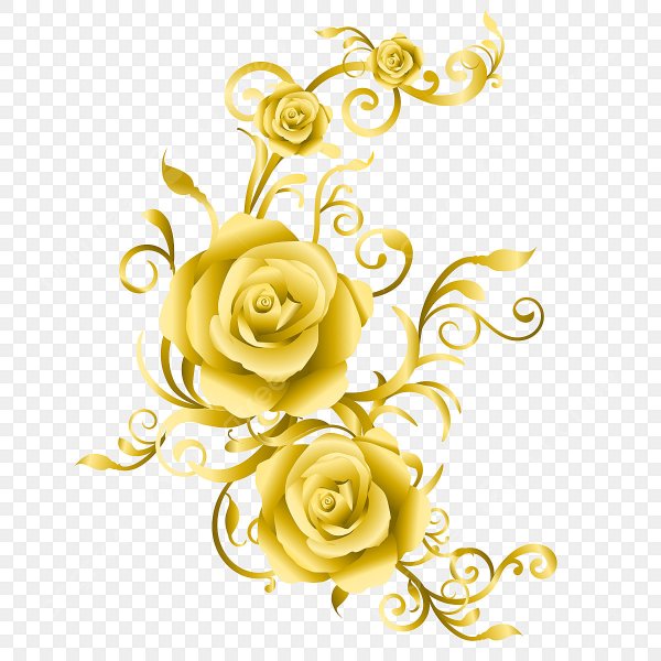 Золотые узоры цветы