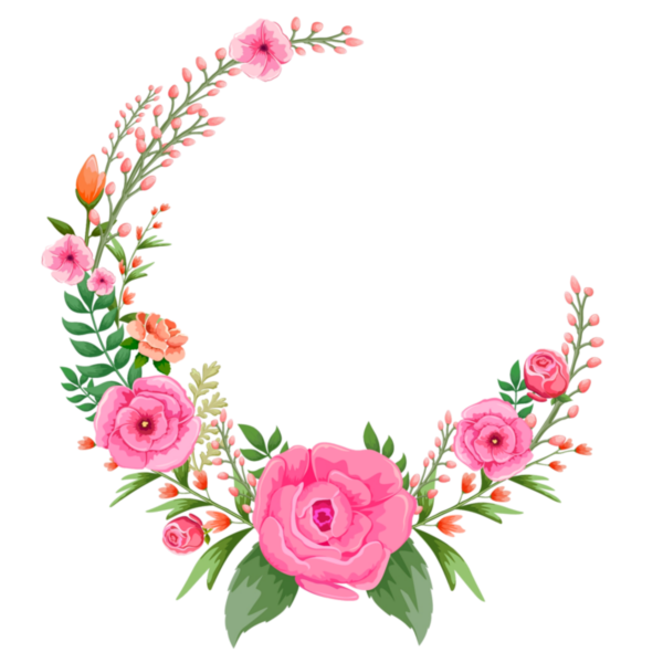 Цветы полукругом