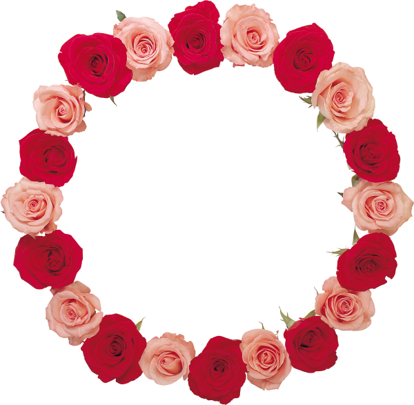 Круглая рамка цветы