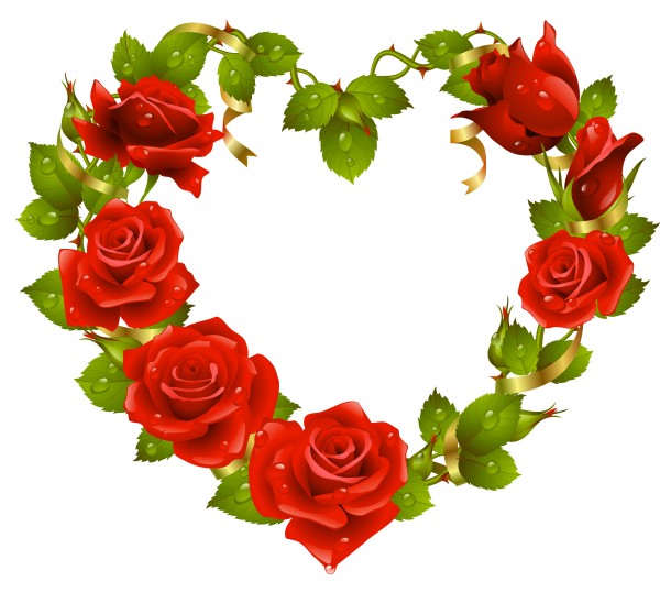 Рамка сердце из цветов