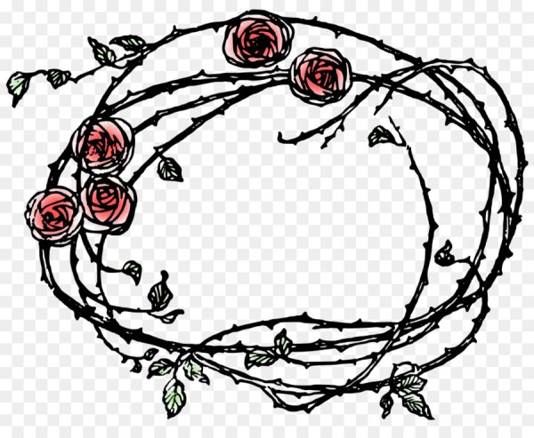 Венок с шипами и розами