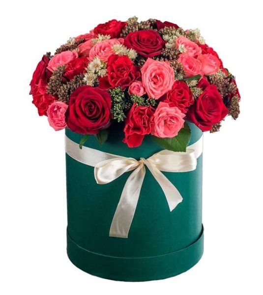 Красивые цветы в коробках