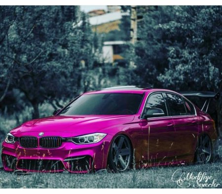 BMW f30 розовая