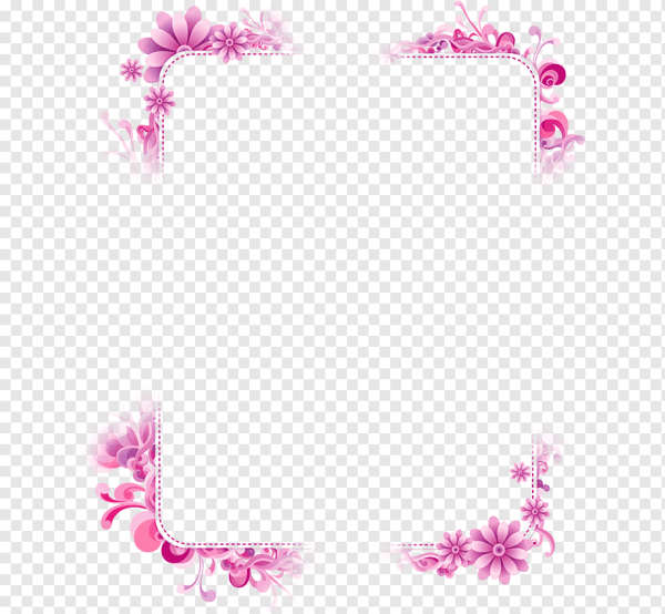 Розовая рамка для фотошопа