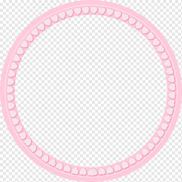 Рамка круглая розовая