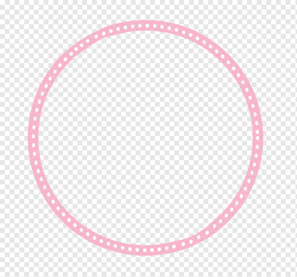 Рамка круглая розовая