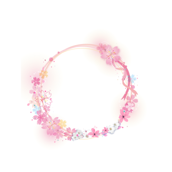 Рамка круглая розовая