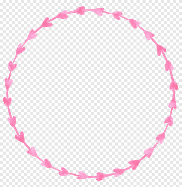 Рамка круглая розовая