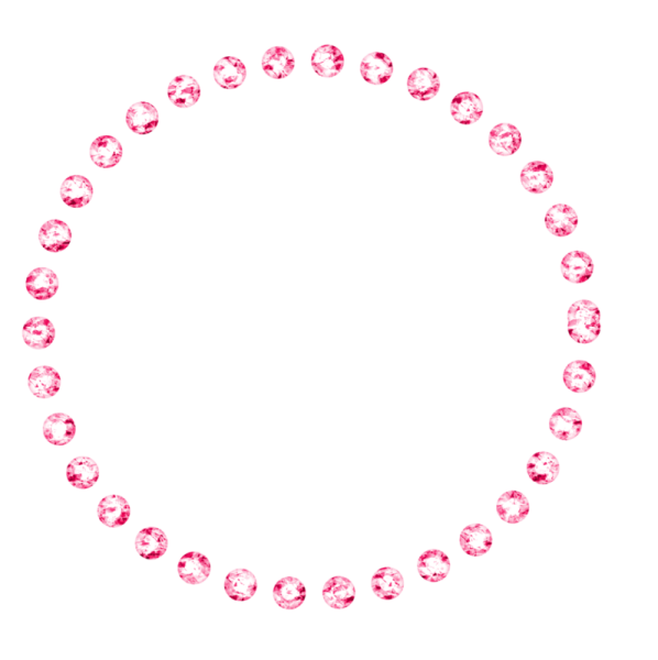 Розовая круглая рамка на прозрачном фоне