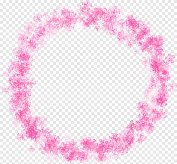 Рамка круглая розовая