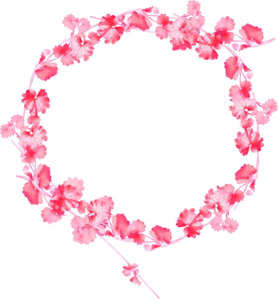 Розовая Цветочная рамка