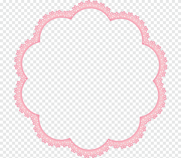 Розовая фигурная рамка