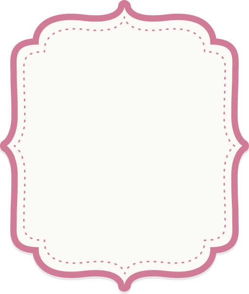 Розовая фигурная рамка