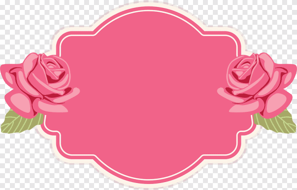 Розовая рамка для надписи