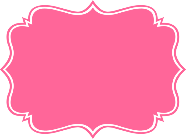 Розовая фигурная рамка