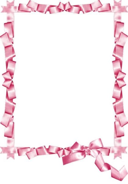 Розовая рамка на прозрачном фоне